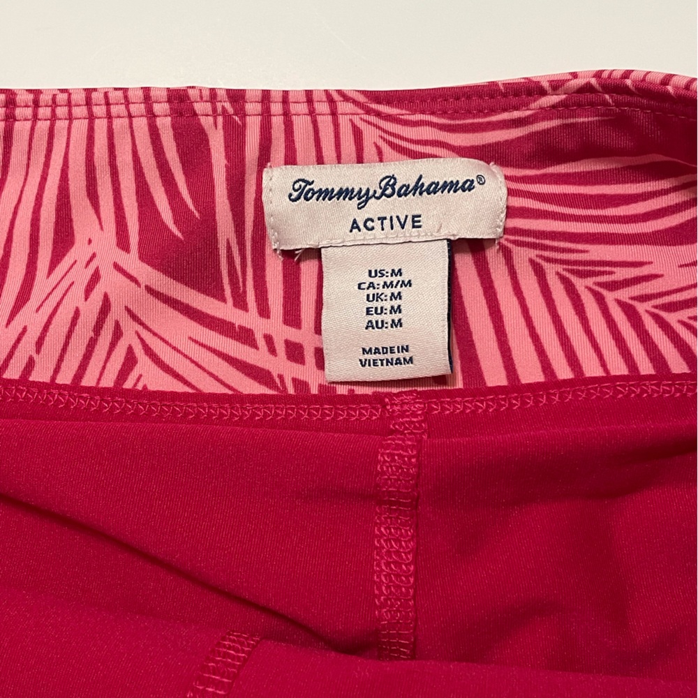 TOMMY BAHAMA Pink Palm Print Golf Pickleball Flounce Hem Activewear Skort Med - Picture 7 of 9